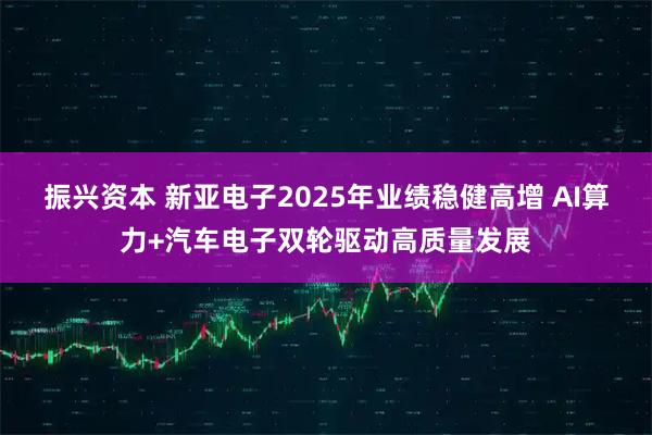 振兴资本 新亚电子2025年业绩稳健高增 AI算力+汽车电子双轮驱动高质量发展